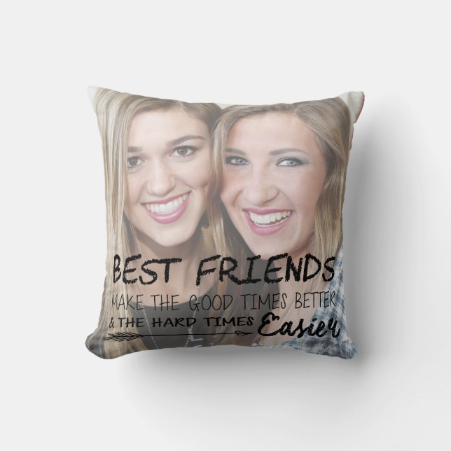 Personalisiert Best Friend Foto BESTE FREUNDIN Fre Kissen (Vorderseite)