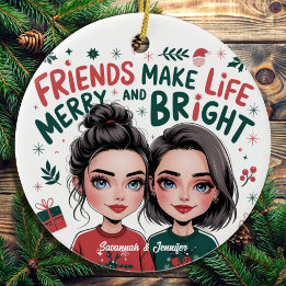 Personalisiert Best Friend - Friends Keepake Keramik Ornament