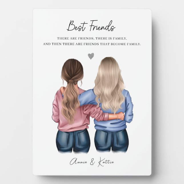Personalisiert Best Friend Print, Best Friend Gift Fotoplatte (Vorderseite)
