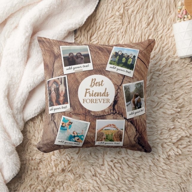 Personalisiert Best Friends 6 Foto Custom Collage Kissen (Decke)