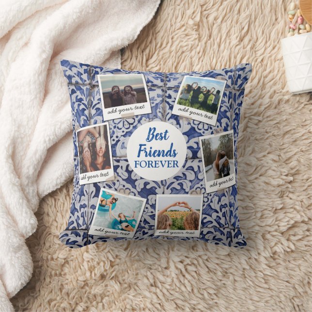 Personalisiert Best Friends 6 Foto Custom Collage Kissen (Decke)