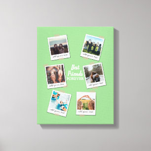 Personalisiert Best Friends 6 Foto Custom Collage Leinwanddruck