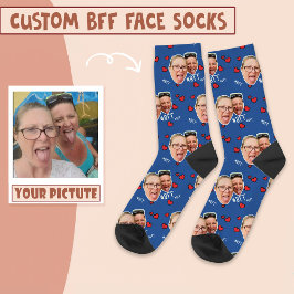 Personalisiert Best Friends Foto - Das blaue Gesic Socken