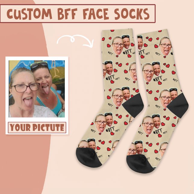 Personalisiert Best Friends Foto - Das Gesicht auf Socken (Von Creator hochgeladen)
