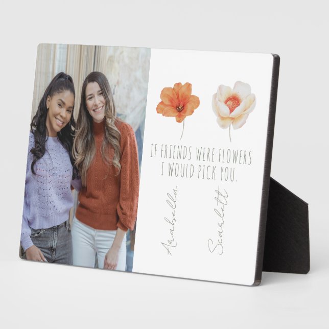 Personalisiert Best Friends Foto Fotoplatte (Seite)