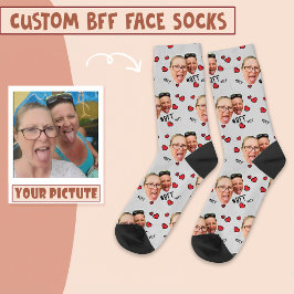 Personalisiert Best Friends Foto - Gesicht auf Gra Socken