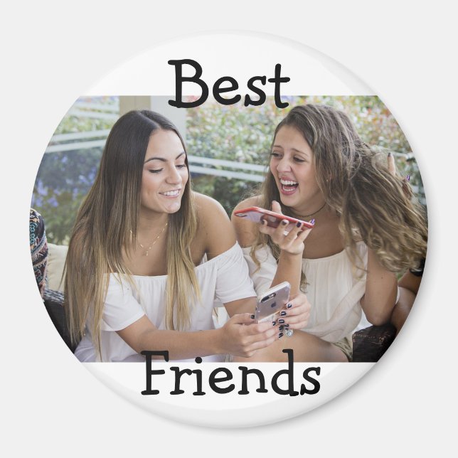 Personalisiert Best Friends Foto Magnet (Vorne)