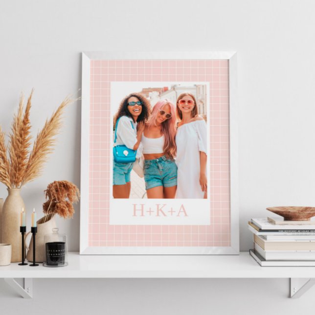 Personalisiert Best Friends Foto Pastel Boho Poster (Personalized Best Friends Photo Pastel Boho Poster
)