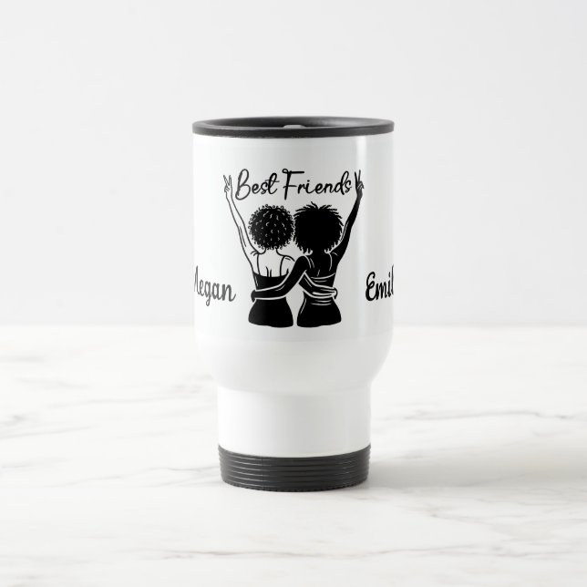 Personalisiert Best Friends Reisebecher (Mittel)