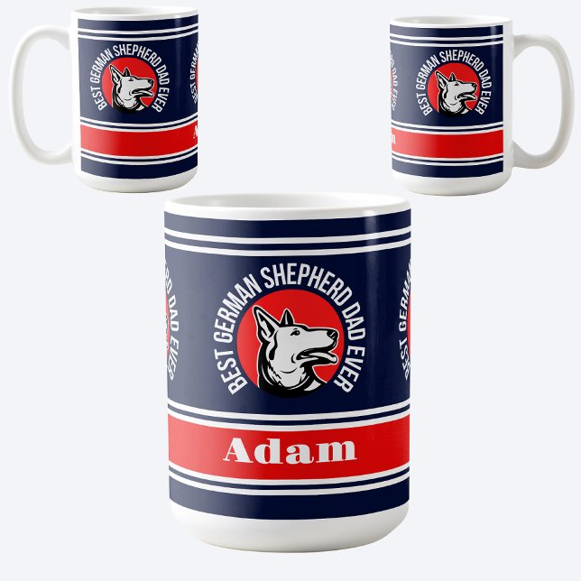 Personalisiert Best German Shepherd Vater Ever Kaffeetasse (Von Creator hochgeladen)
