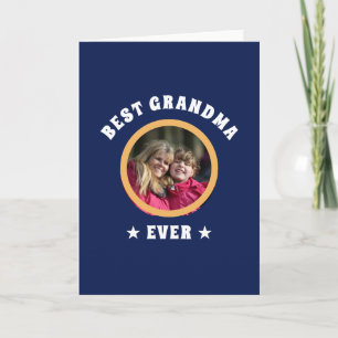 Personalisiert Best Oma je Custom Family Foto Karte