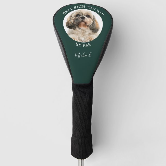 Personalisiert Best Shih Tzu Dog Vater Foto Golf Headcover (Vorderseite)