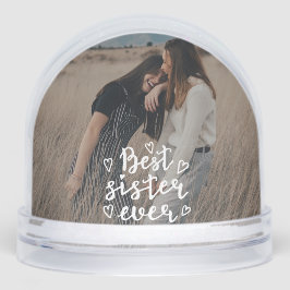 Personalisiert Best Sister Ever Modernes Script Fo Schneekugeln