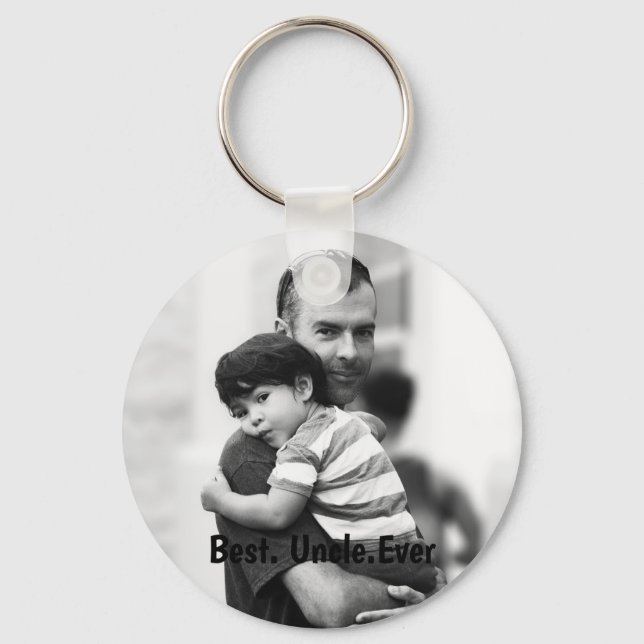 Personalisiert Best Uncle Ever Schlüsselanhänger (Vorderseite)