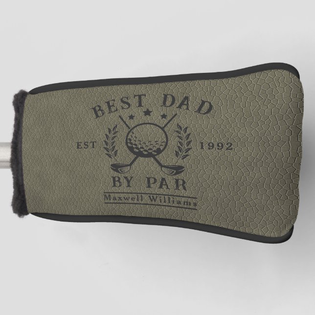 Personalisiert Best Vater Golf Army Green Head Put Headcover (Vorderseite)