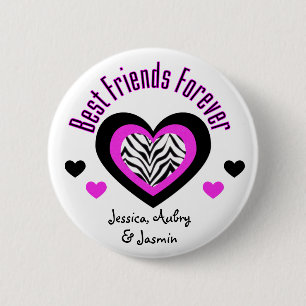 Personalisiert: Beste Freunde für immer: Knopf Button