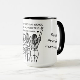 Personalisiert beste Freunde für immer Tasse