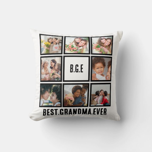 Personalisiert Beste Oma je 8 FotoCollage Kissen (Vorderseite)