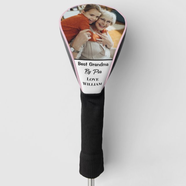 Personalisiert beste Oma per Par-Treiberabdeckung Golf Headcover (Vorderseite)
