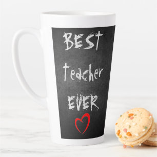 Personalisiert ★ BESTER LEHRER ALLE ZEIT ★ Kreidet Milchtasse