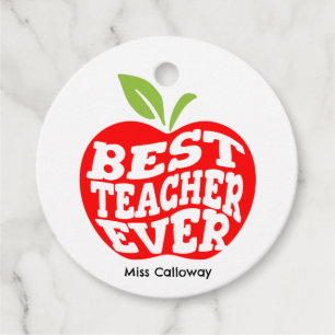 Personalisiert Bester Lehrer je Geschenkanhänger