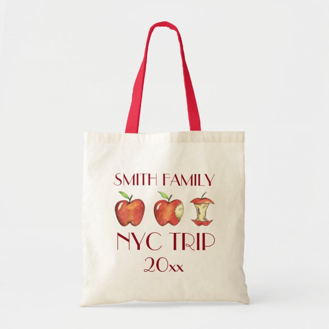 Personalisiert Big Apple New York City NYC Trip Ta Tragetasche (Vorne)