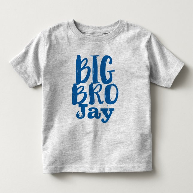 Personalisiert BIG BRO Blue Kleinkind T-shirt (Vorderseite)