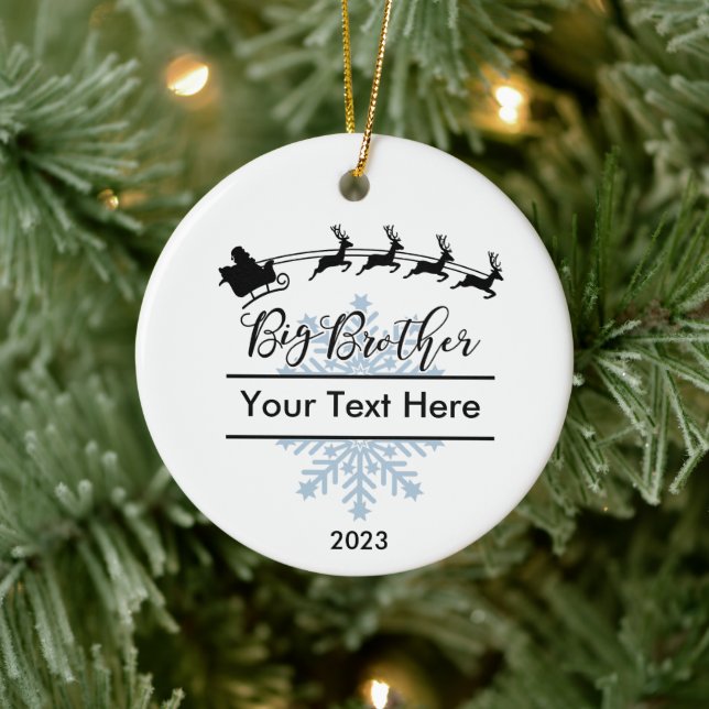 Personalisiert Big Brother Christmas Keepake Keramik Ornament (Baum)