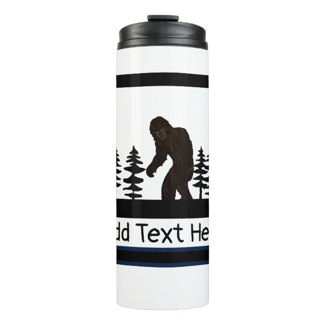 Personalisiert Big Foot Sasquatch Yeti Sumpflaus Thermosbecher (Vorderseite)