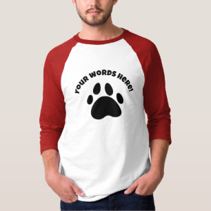 Personalisiert Big Paw Print Women's T - Shirt