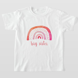 Personalisiert Big Sister Boho Rainbow T-Shirt