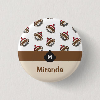 Personalisiert Big Smile Sock Affe Emoji Button