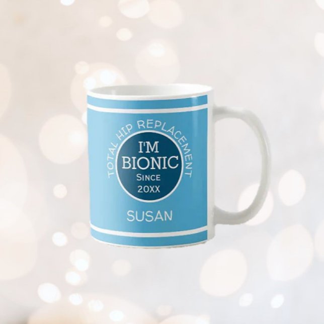 Personalisiert bin ich bionisch (ANGESAGTER Ersatz Kaffeetasse (Von Creator hochgeladen)