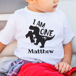 Personalisiert bin ich ein Geburtstag Dinosaurier  Baby T-shirt
