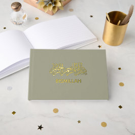 Personalisiert Bismillah Luxury Gold Foil Notebook Gästebuch
