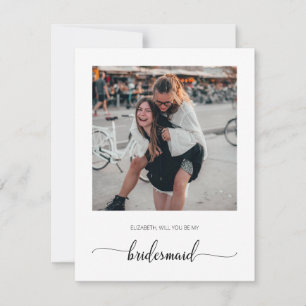 Personalisiert bist du meine Bridesmaid-Fotokarte Dankeskarte