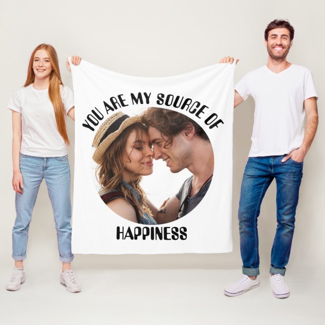 Personalisiert bist du meine Quelle des Glücks Fot Fleecedecke (Beispiel)
