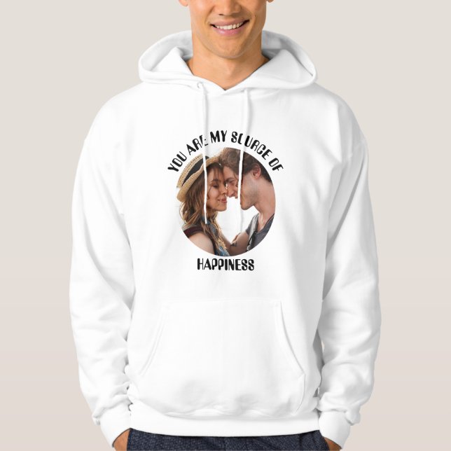 Personalisiert bist du meine Quelle des Glücks Fot Hoodie (Vorderseite)