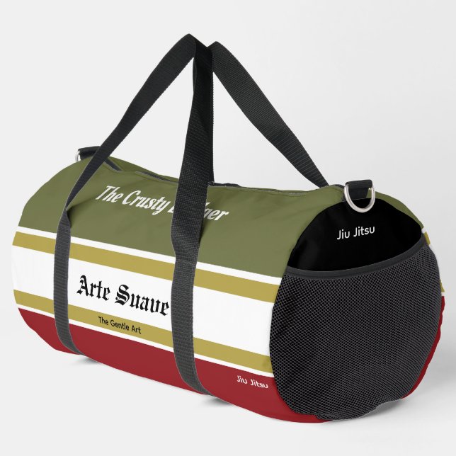 Personalisiert BJJ Arte Suave Jiu Jitsu Red Green Duffle Bag (Rechte Ecke)