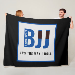 Personalisiert BJJ Jiu Jitsu Wettbewerb Blue Belt Fleecedecke