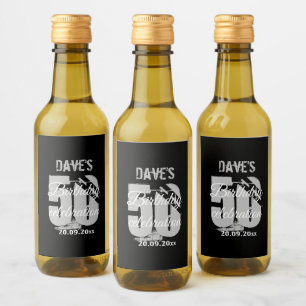 Personalisiert Black 50. Jede Geburtstagsparty Gef Weinetikett