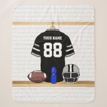Personalisiert Black and Silver Gray Football Jers