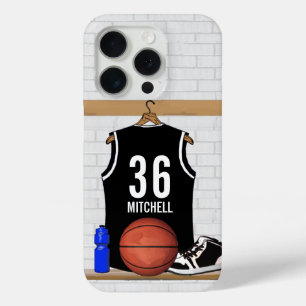 Personalisiert Black and White Basketball Jersey Case-Mate iPhone Hülle