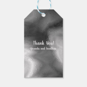 Personalisiert Black and White Wedding Danke Gif Geschenkanhänger