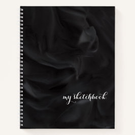 Personalisiert Black Cover Minimalistisch Sketchbo Notizbuch