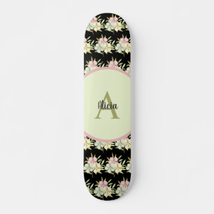 Personalisiert Black Girl Floral Personalisiert Skateboard
