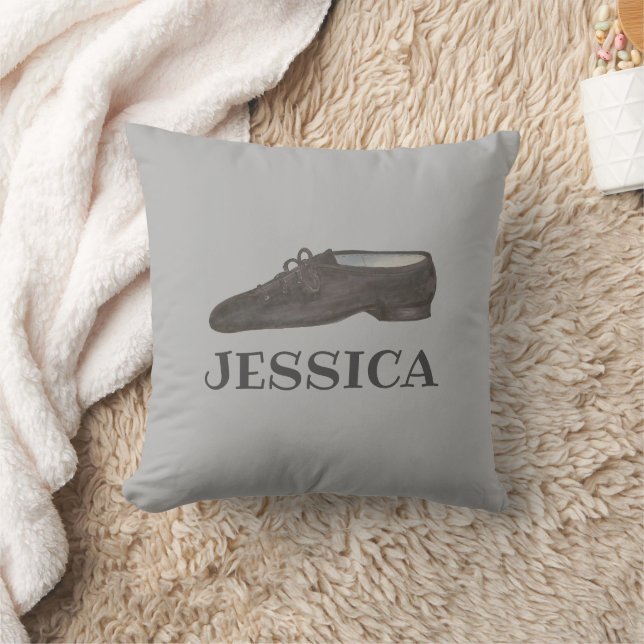 Personalisiert Black Jazz Dance Shoe Choreograf Kissen (Decke)