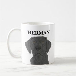Personalisiert Black Labrador Kaffeetasse