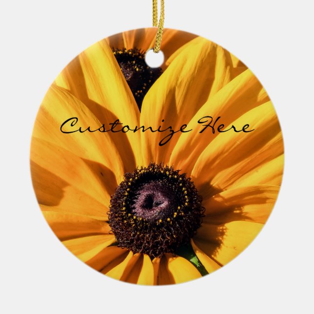 Personalisiert Black Mit Augen Susan Weihnachts-Or Keramikornament (Vorne)