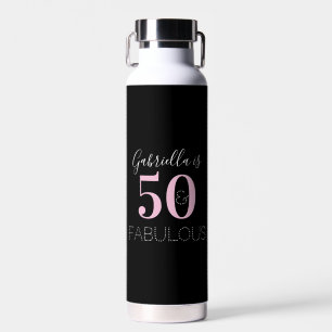 Personalisiert Black Pink 50. Geburtstagsparty Gef Trinkflasche